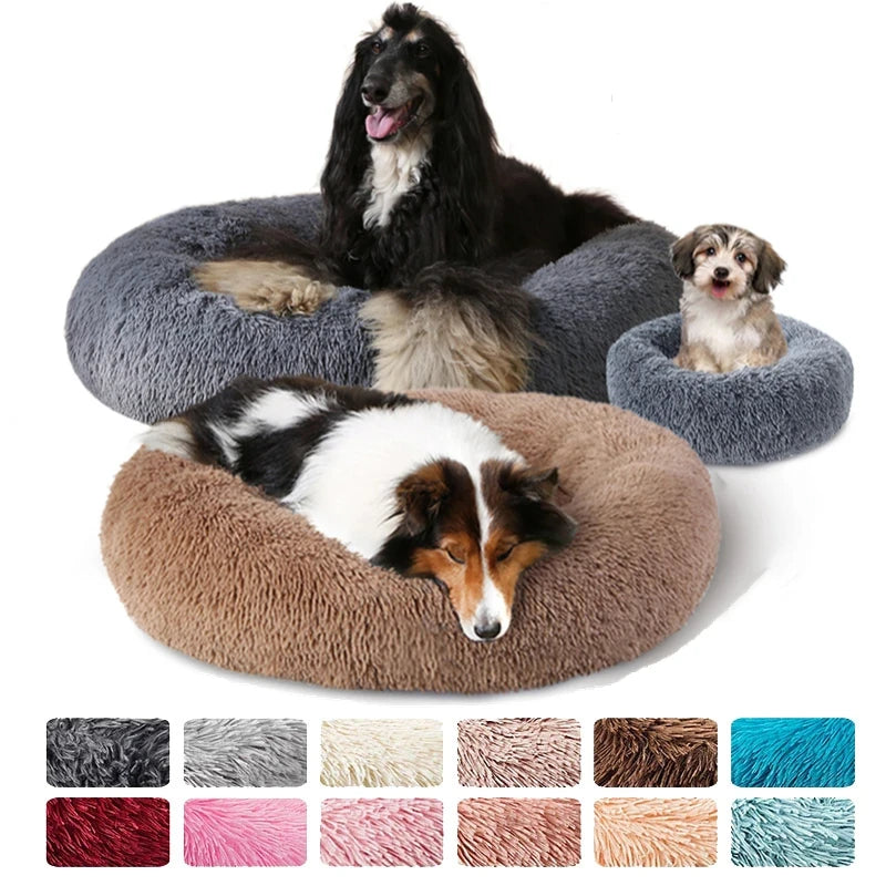 Panier rond en peluche pour chien et chat – CLEVI Paris
