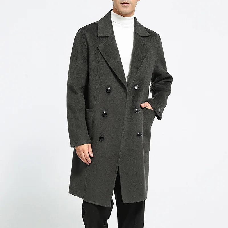 Manteau homme cachemire double face LZ-107 – CLEVI Paris
