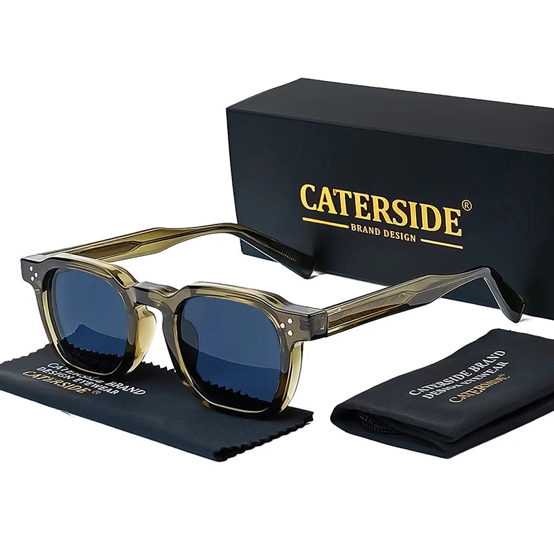 Lunettes de Soleil Caterside Style Punk Petit Cadre Carré UV400 Unisexe – CLEVI Paris