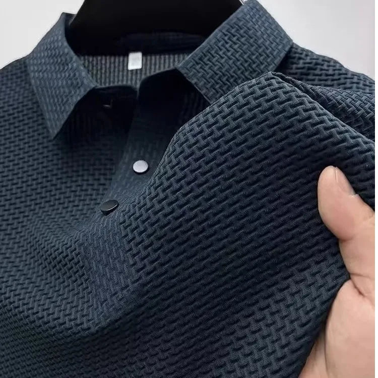 Polo Homme Ice Silk Ajourné Manches Courtes Respirant Business Casual Été Multi-Couleurs M-5XL – CLEVI Paris