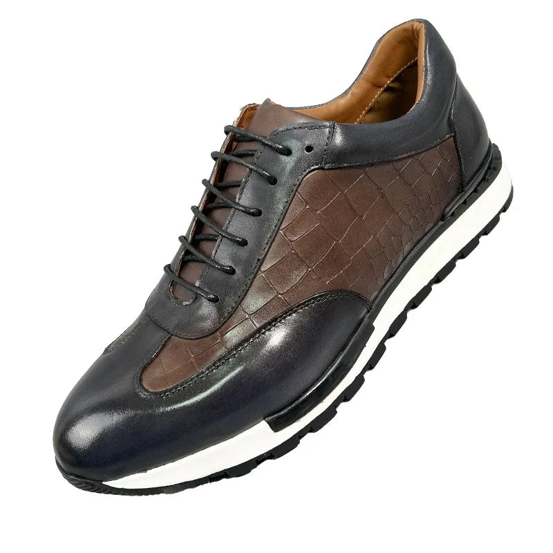 Sneakers en cuir à lacets pour homme – CLEVI Paris