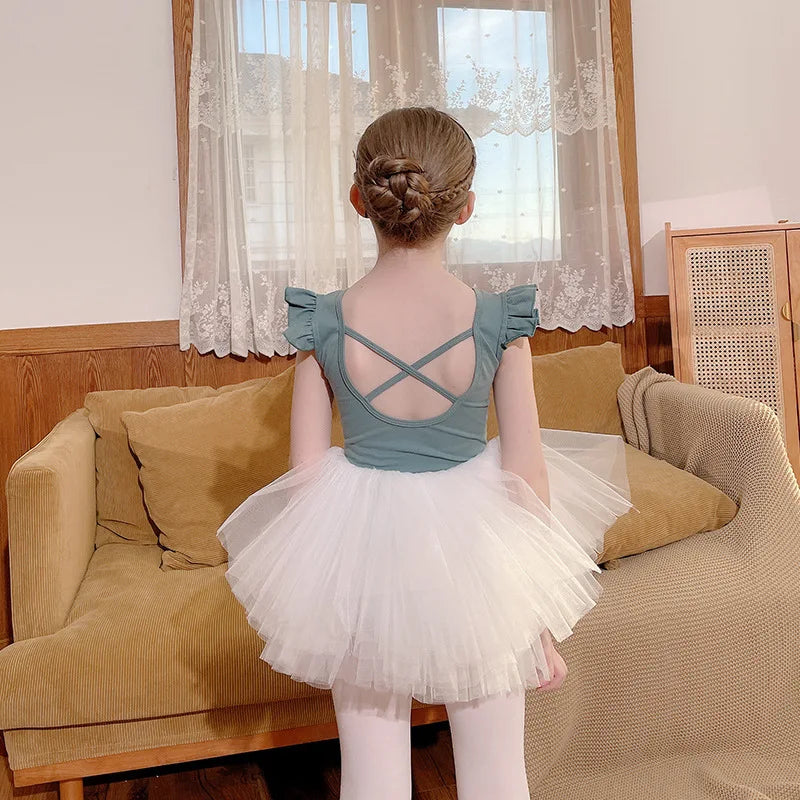 Robe tutu de danse fille à manches longues – CLEVI Paris