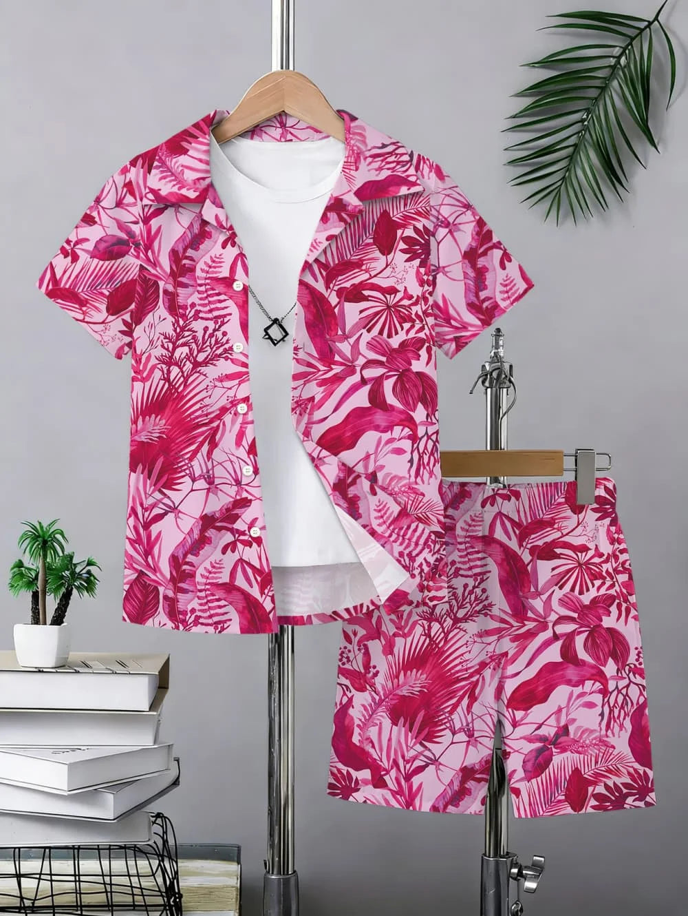 Ensemble garçon hawaïen haut et short – CLEVI Paris