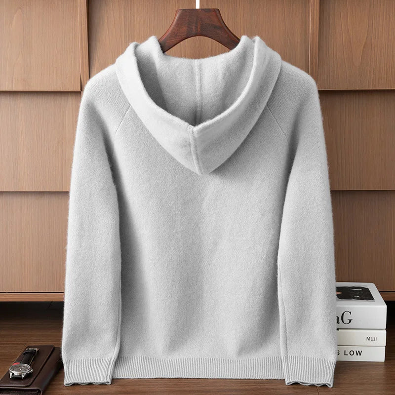 Ensemble homme cachemire à capuche raglan – CLEVI Paris