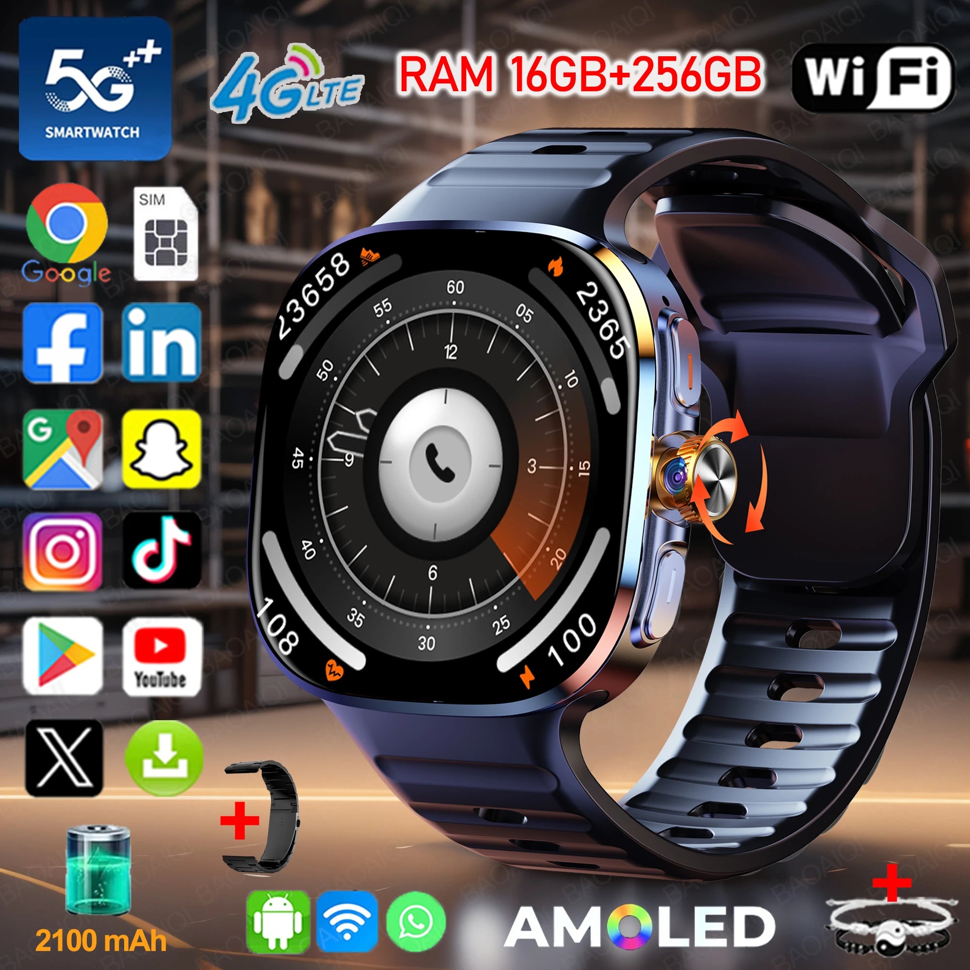 Montre Connectée 4G Android 10 Haut de Gamme – CLEVI Paris