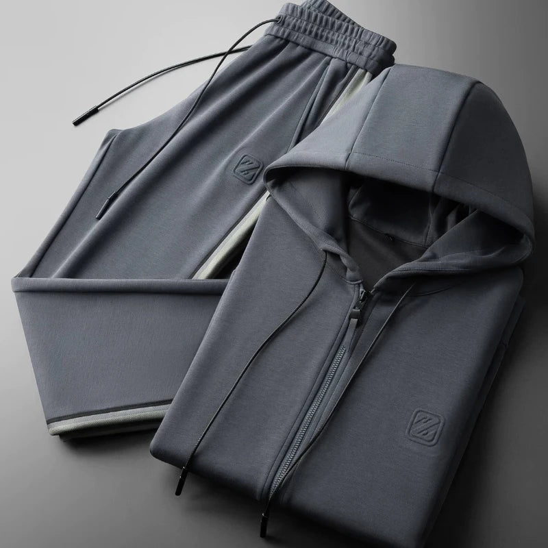 Ensemble homme à capuche bandes contrastées – CLEVI Paris