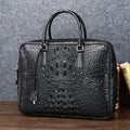 Sac Messager Homme Cuir Vache Véritable Alligator 42x31cm 14” – CLEVI Paris