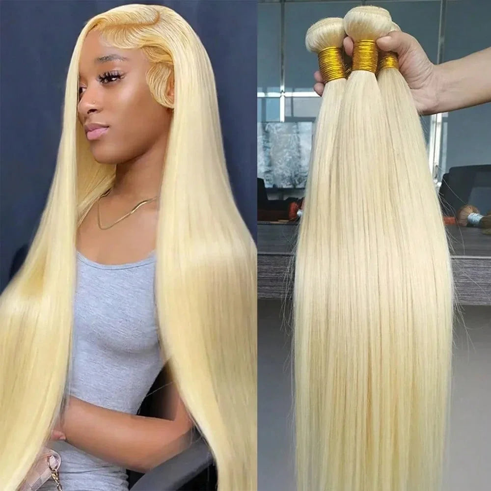 Mèches Cheveux Humains Lisses Blonde 613 Remy Hair – CLEVI Paris