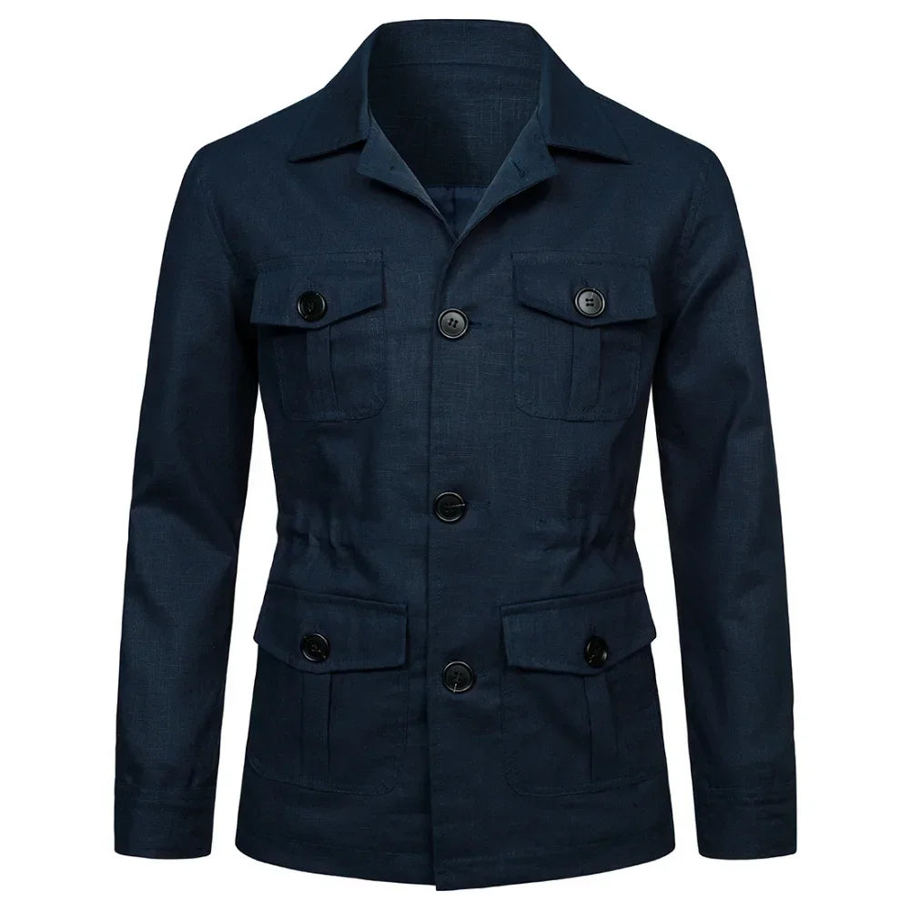Veste safari homme à poches, style rétro – CLEVI Paris