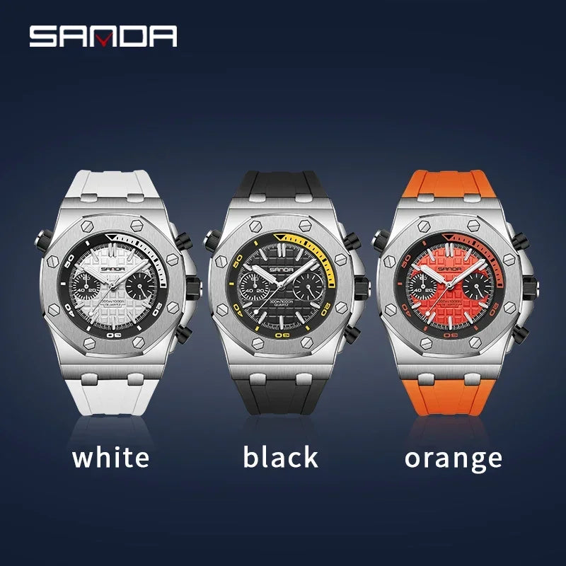 Montre Militaire Double Affichage SANDA 7027 Homme PU – CLEVI Paris
