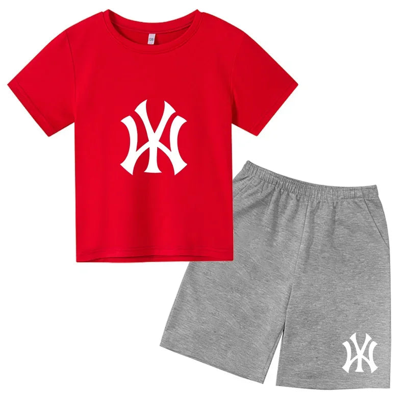 Ensemble enfant T-shirt à lettres et short – CLEVI Paris