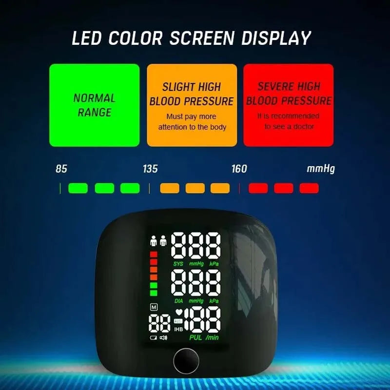 Tensiomètre Poignet LED Rechargeable Vocal 5 Langues – CLEVI Paris