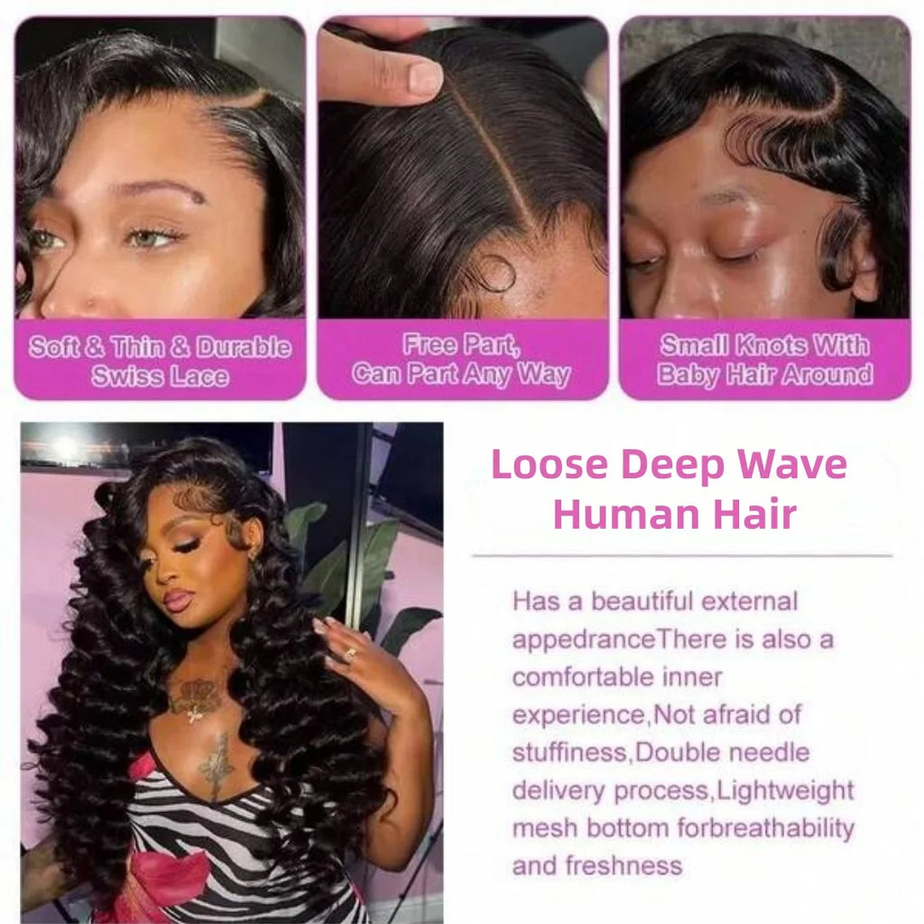 Perruque Lace Front HD Deep Wave Cheveux Humains – CLEVI Paris