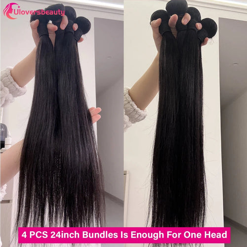 Bundles lisses noirs 1B, cheveux humains – CLEVI Paris