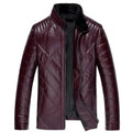 Blouson homme en cuir à surpiqûres et col montant – CLEVI Paris