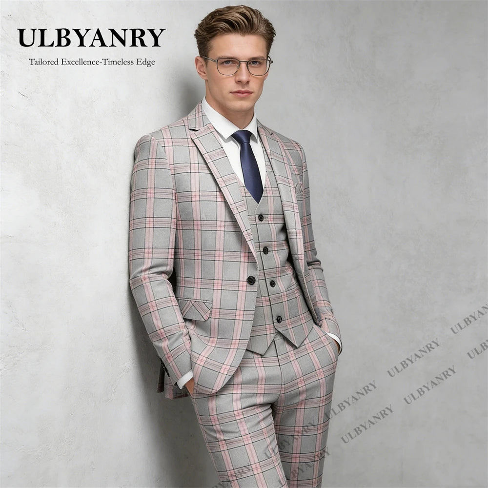 Costume Homme à Carreaux 3 Pièces – CLEVI Paris