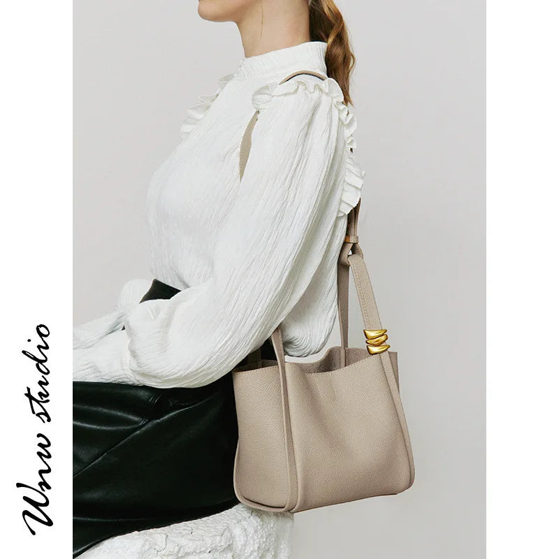 Sac bandoulière femme en cuir véritable – CLEVI Paris