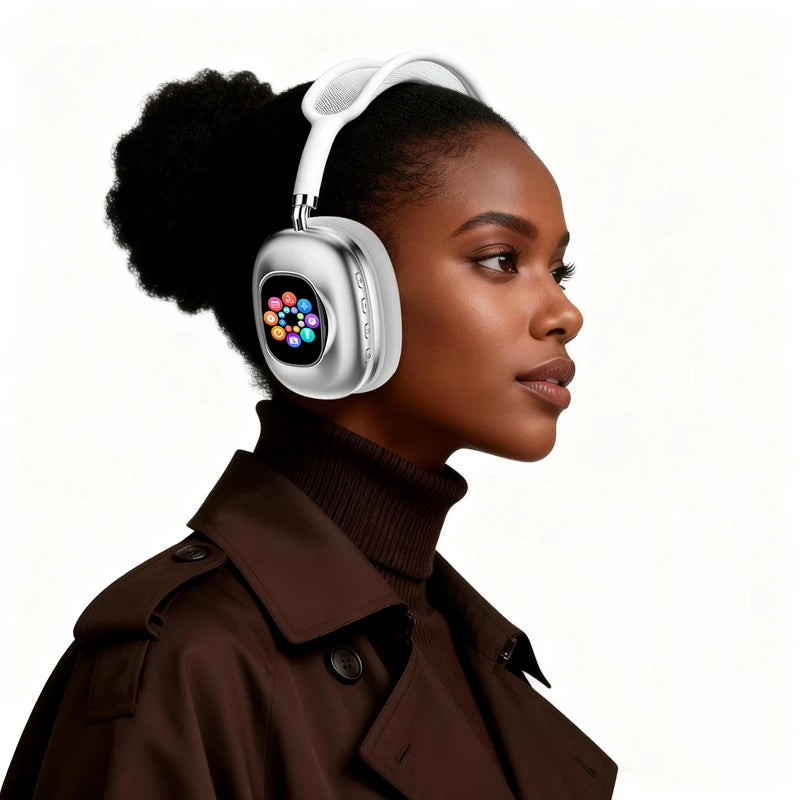 Casque Bluetooth 2-en-1 Écran Tactile & Mini Enceinte – CLEVI Paris