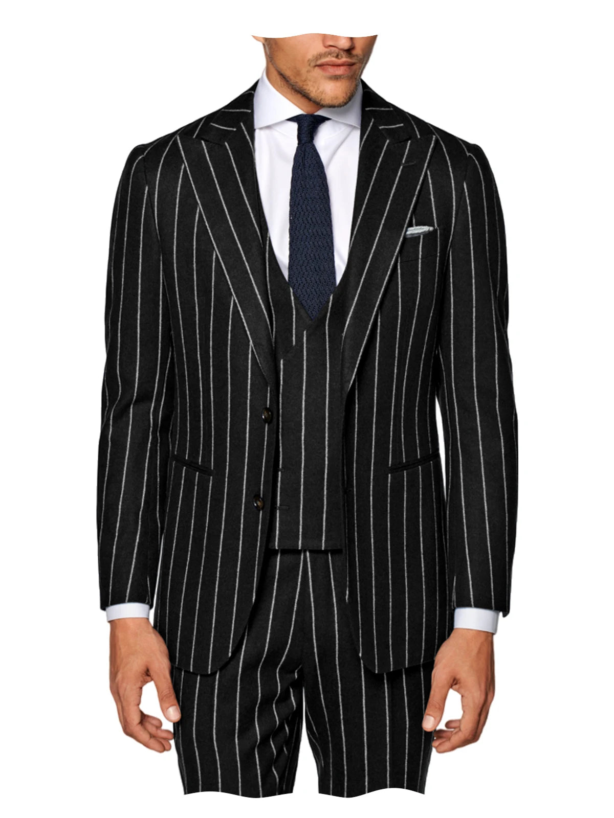 Costume homme 3 pièces à rayures – CLEVI Paris