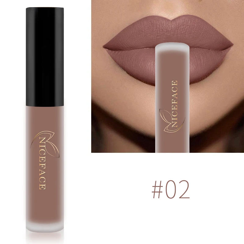 Rouge à Lèvres Liquide Mat Velours QiBest 21 Teintes – CLEVI Paris