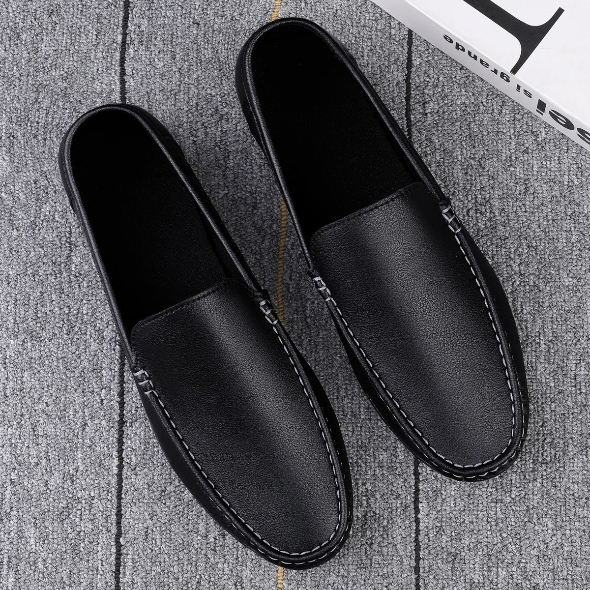Mocassins homme en cuir fendu à enfiler – CLEVI Paris