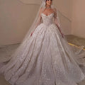 Robe de mariée satinée ligne A à col V – CLEVI Paris