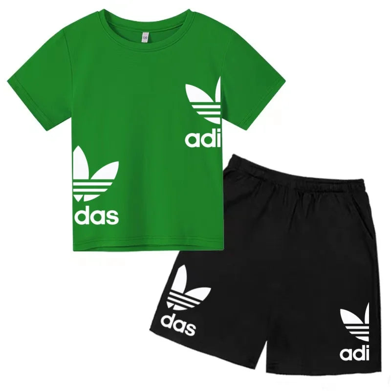 Ensemble enfant T-shirt à lettres et short – CLEVI Paris