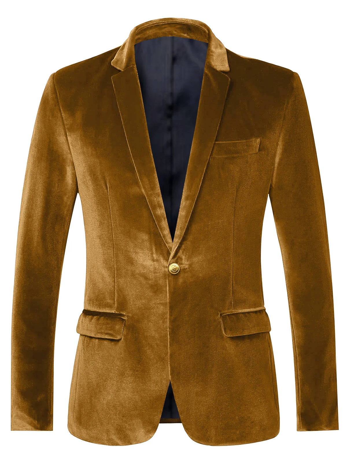 Blazer velours homme à bouton doré – CLEVI Paris