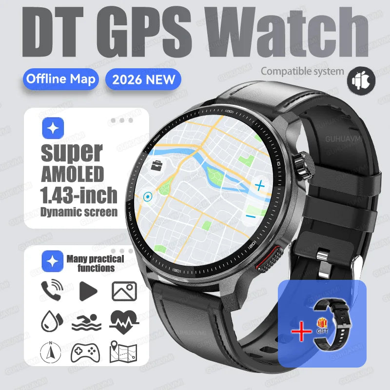 Montre GPS DTG6 AMOLED cartes hors ligne – CLEVI Paris