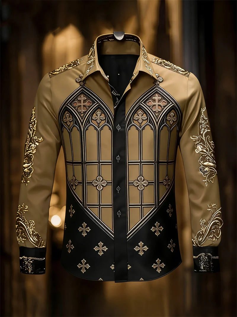 Chemise Homme à Motif Artistique 3D – CLEVI Paris