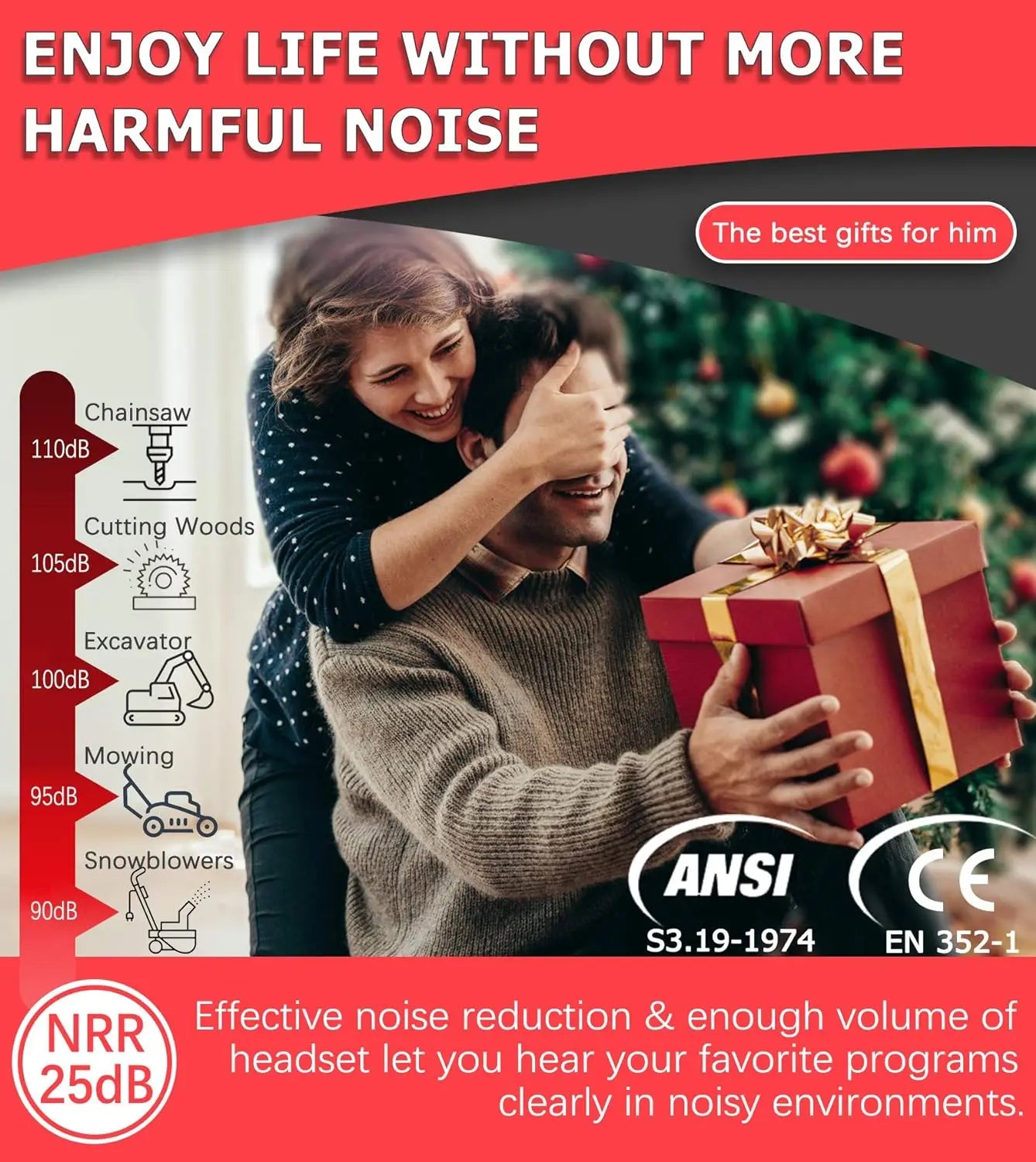 Casque Anti-Bruit PROHEAR Bluetooth 5.0 NRR 25dB 40h – CLEVI Paris