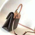Mini Sac Femme Bicolore Rose Noir Cuir Grainé Cadenas Doré Bandoulière Détachable – CLEVI Paris