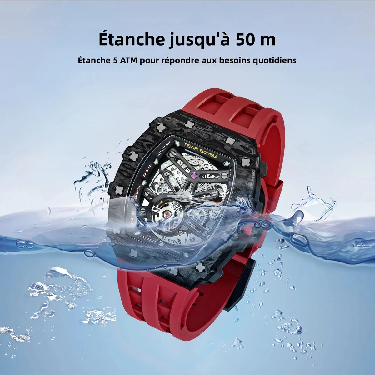 Montre mécanique TSAR BOMBA TB8208CF – CLEVI Paris