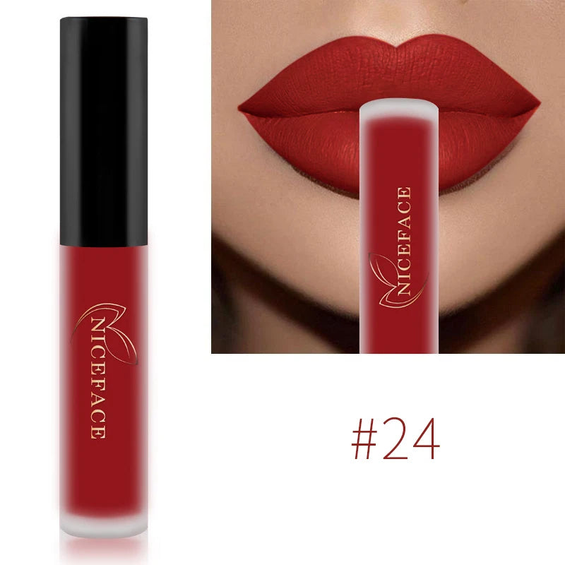 Rouge à Lèvres Liquide Mat Velours QiBest 21 Teintes – CLEVI Paris