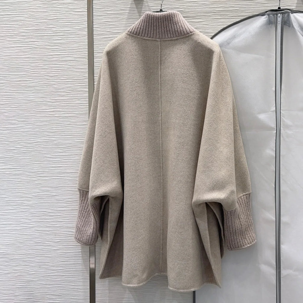 Manteau femme ample laine et cachemire – CLEVI Paris