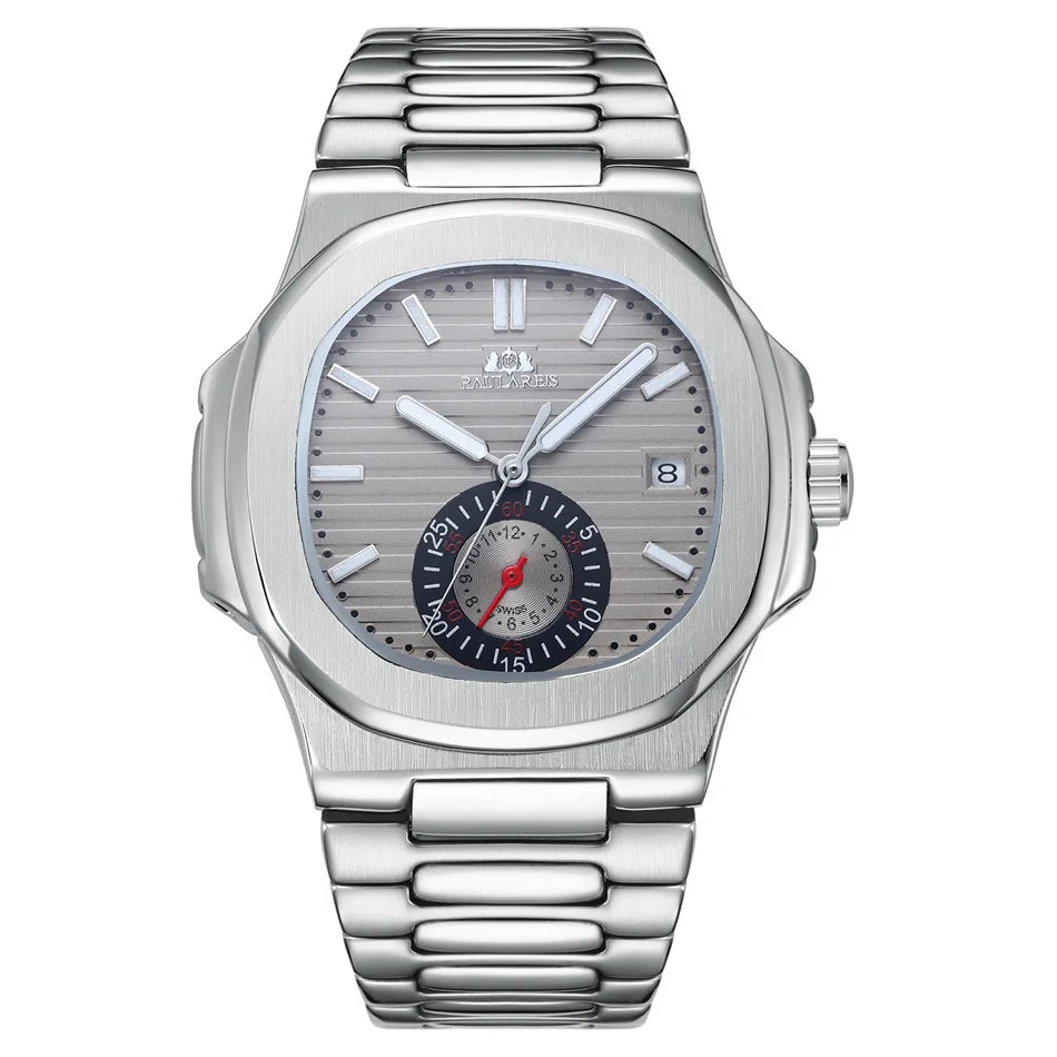 Montre Mécanique Carrée PAULAREIS Homme Acier – CLEVI Paris