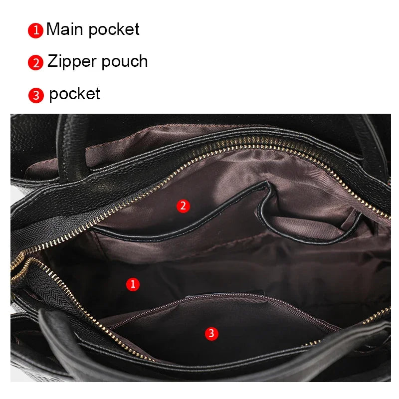Sac Seau Femme Cuir Véritable Motif Tressé Grande Capacité – CLEVI Paris