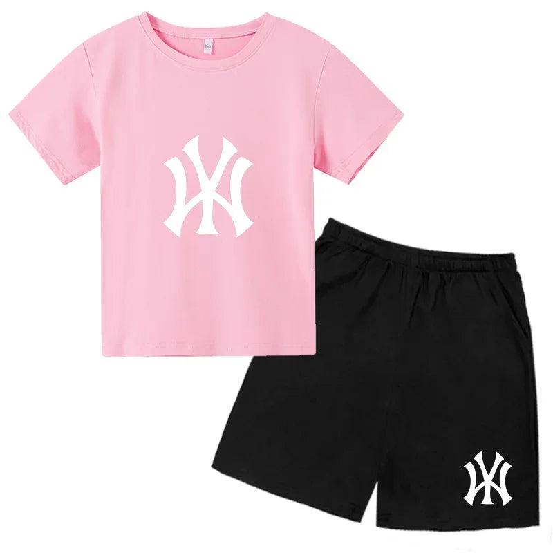Ensemble enfant T-shirt à lettres et short – CLEVI Paris