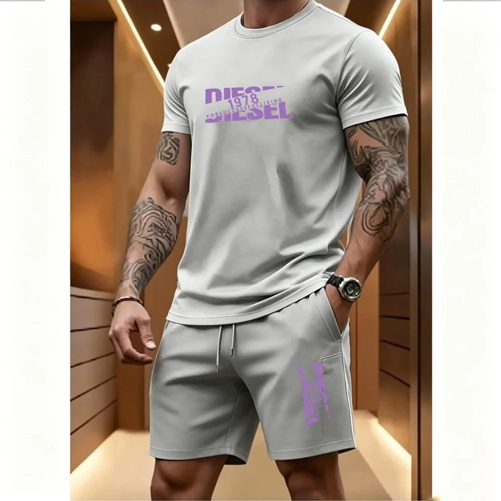 Ensemble homme imprimé, short taille élastique – CLEVI Paris