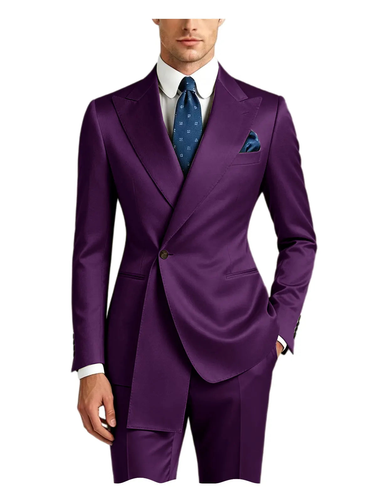 Smoking homme en satin 2 pièces – CLEVI Paris