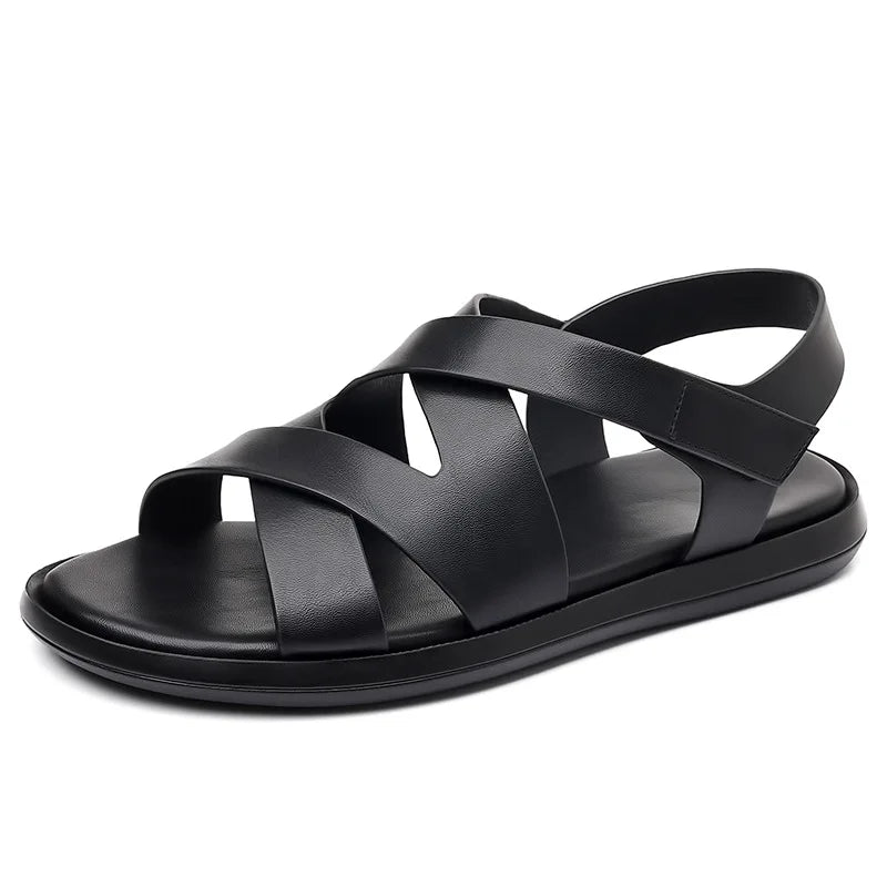 Sandales homme Comemore noires d’été – CLEVI Paris