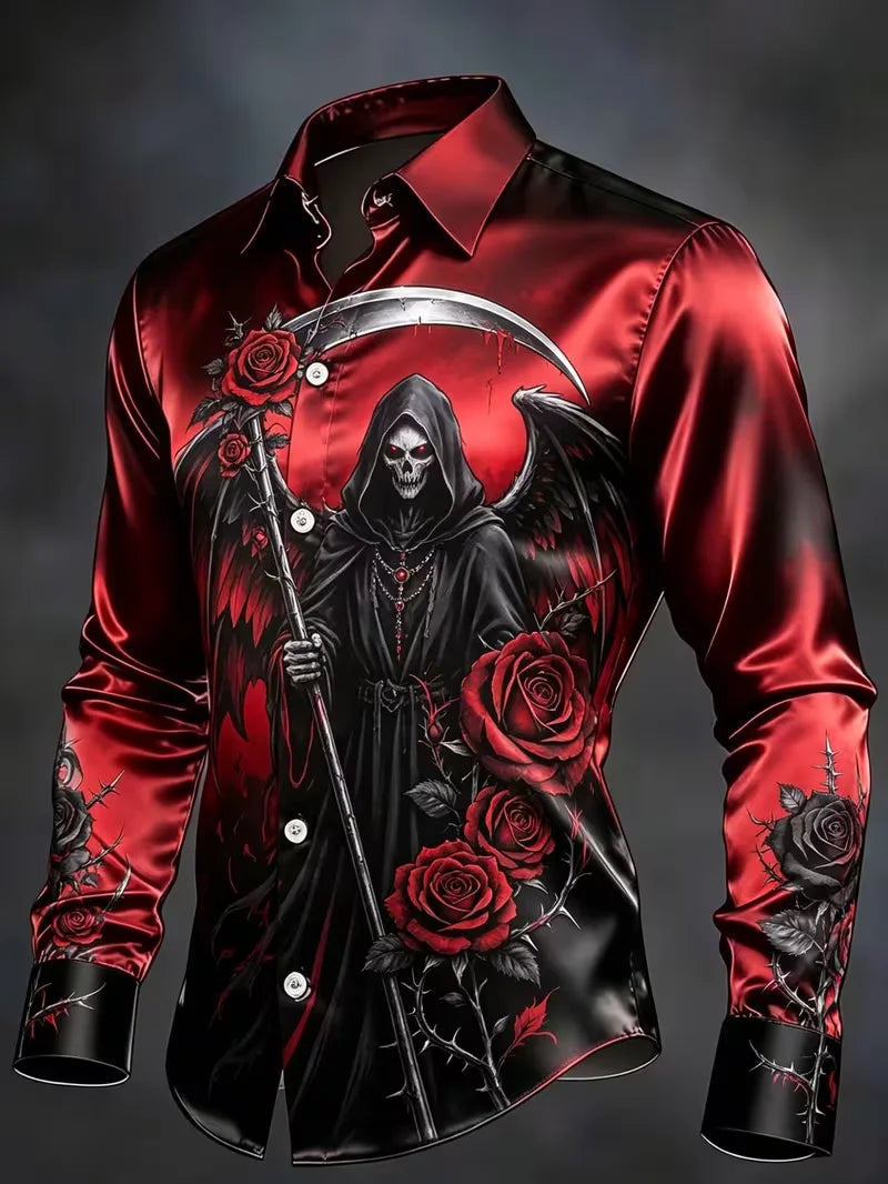 Chemise Homme Géométrique à Détail Doré – CLEVI Paris