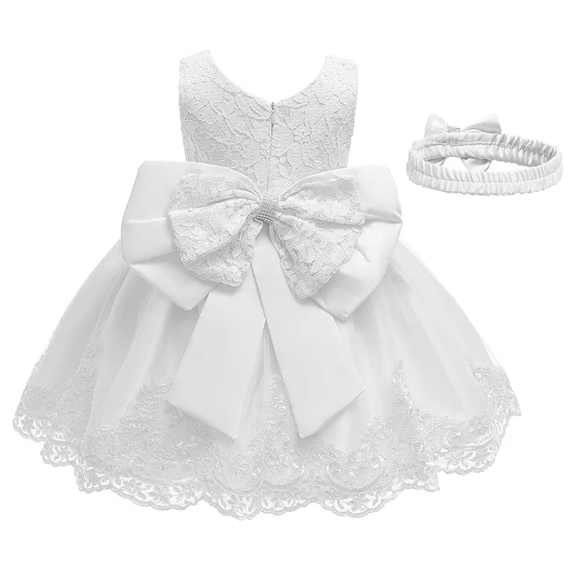 Robe de cérémonie bébé fille en dentelle – CLEVI Paris