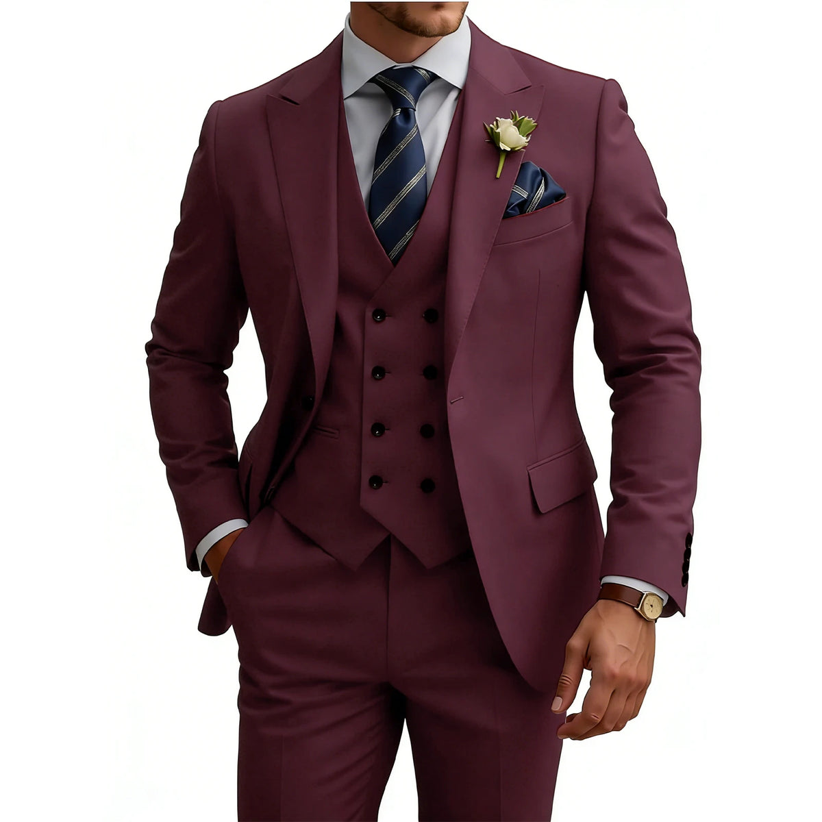 Costume homme 3 pièces, coupe ajustée – CLEVI Paris