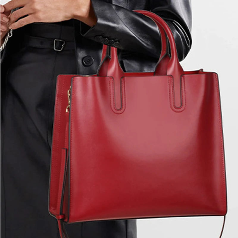 Sac à Main Femme Cuir Véritable Fourre-Tout Luxe 2 Tailles – CLEVI Paris