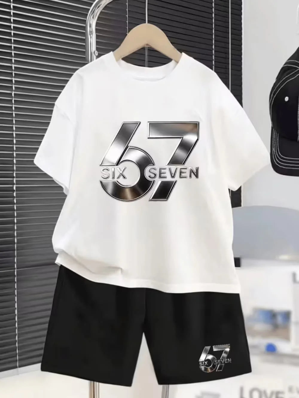 Ensemble garçon 67 imprimé T-shirt et short – CLEVI Paris