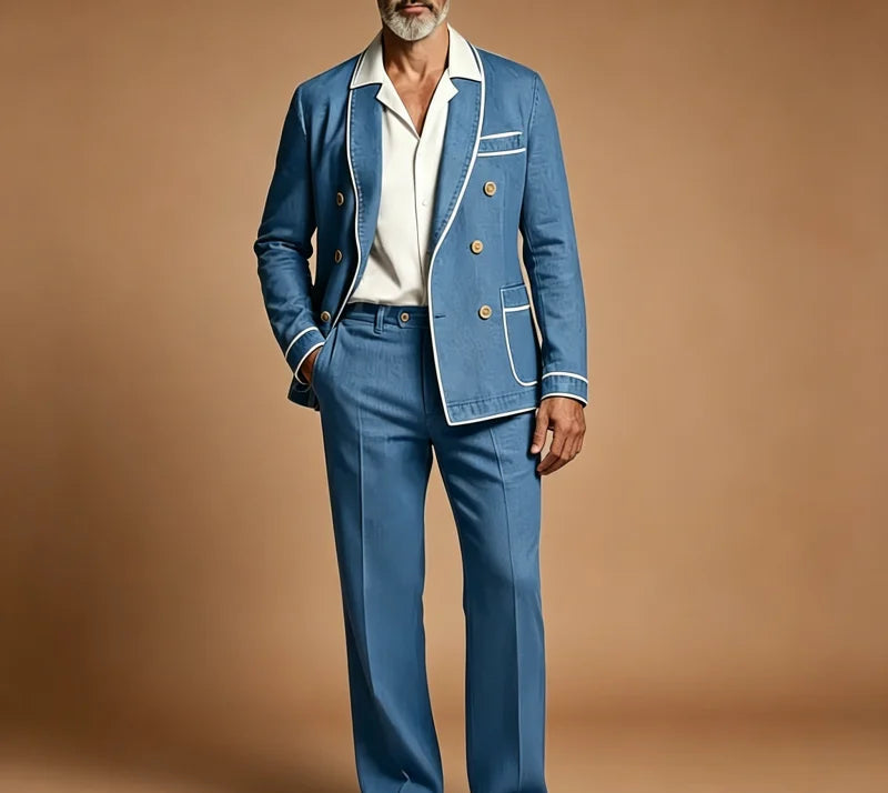 Costume en jean homme 2 pièces – CLEVI Paris