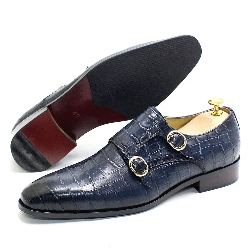 Chaussures homme en cuir à double boucle – CLEVI Paris