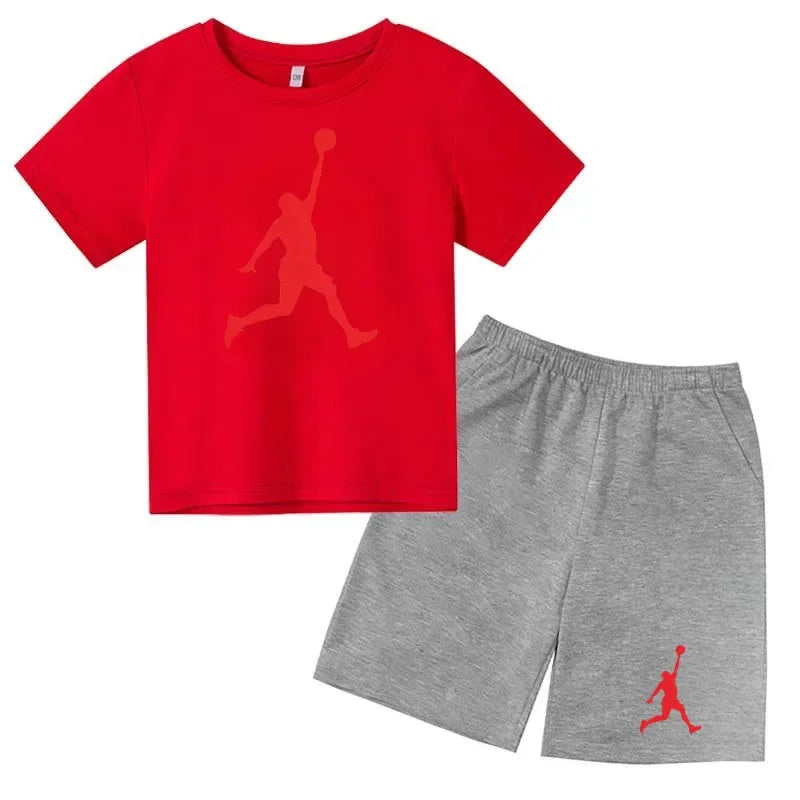 Ensemble enfant imprimé T-shirt et short – CLEVI Paris