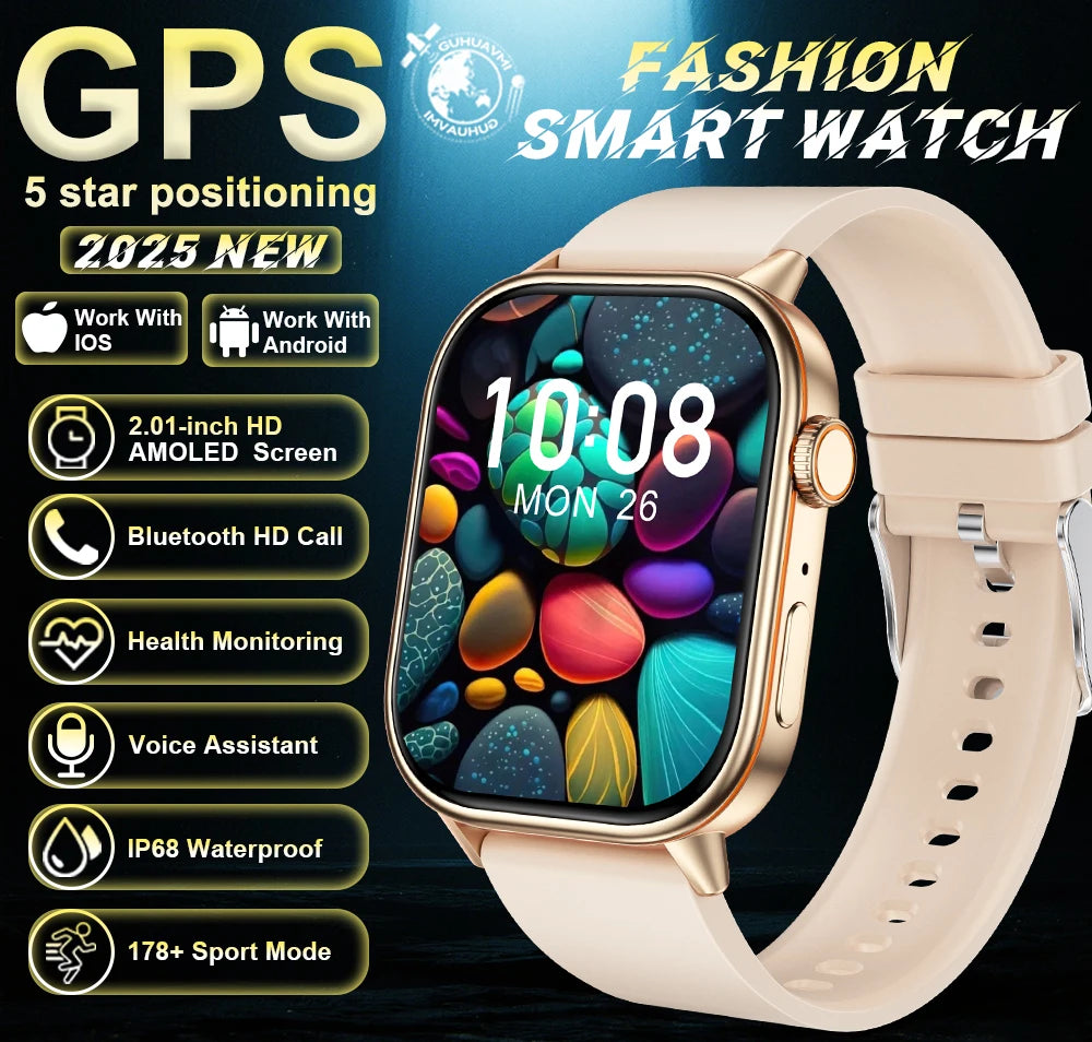 Montre connectée GUHUAVMI AMOLED 2,01 pouces – CLEVI Paris